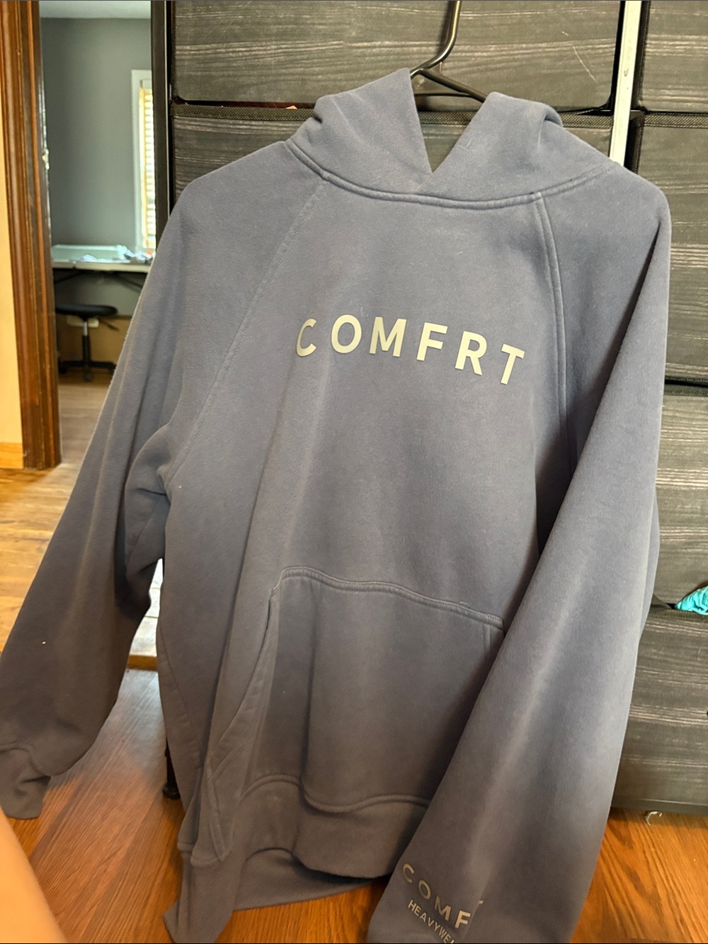 COMFRT Logo Hoodie in Dusty Blue